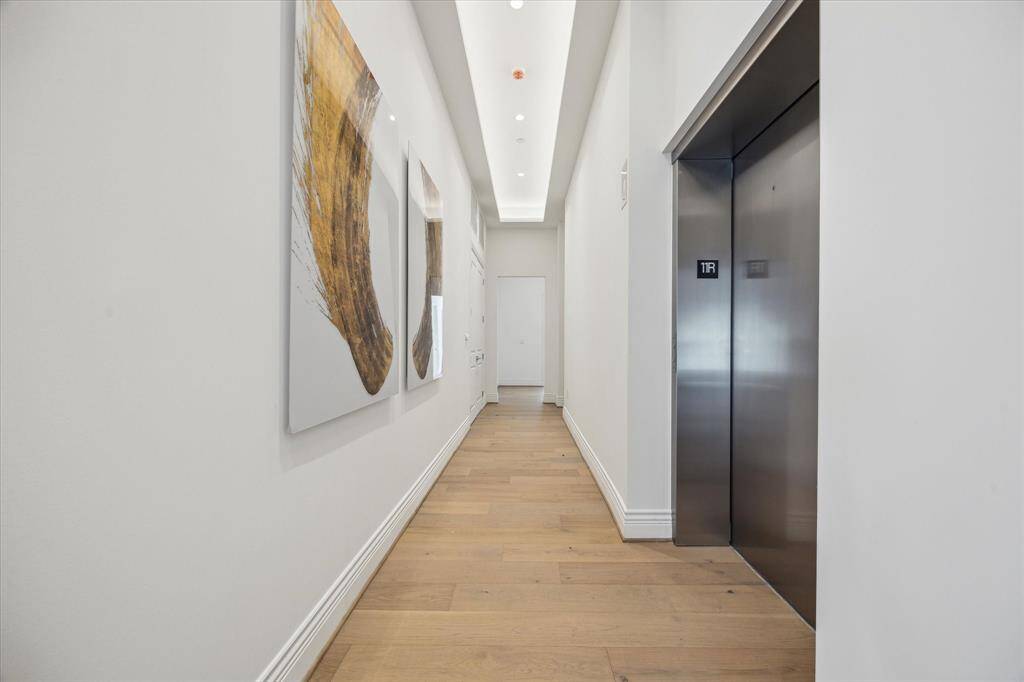 The private elevator provides direct access to the home from the first floor and parking garage.