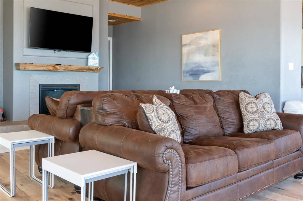 Fireplace in living area!