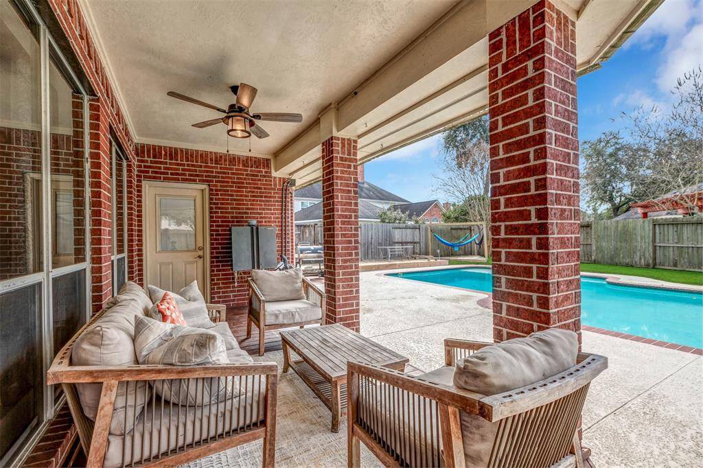 The fun is just starting with your cool covered patio and outdoor living space.