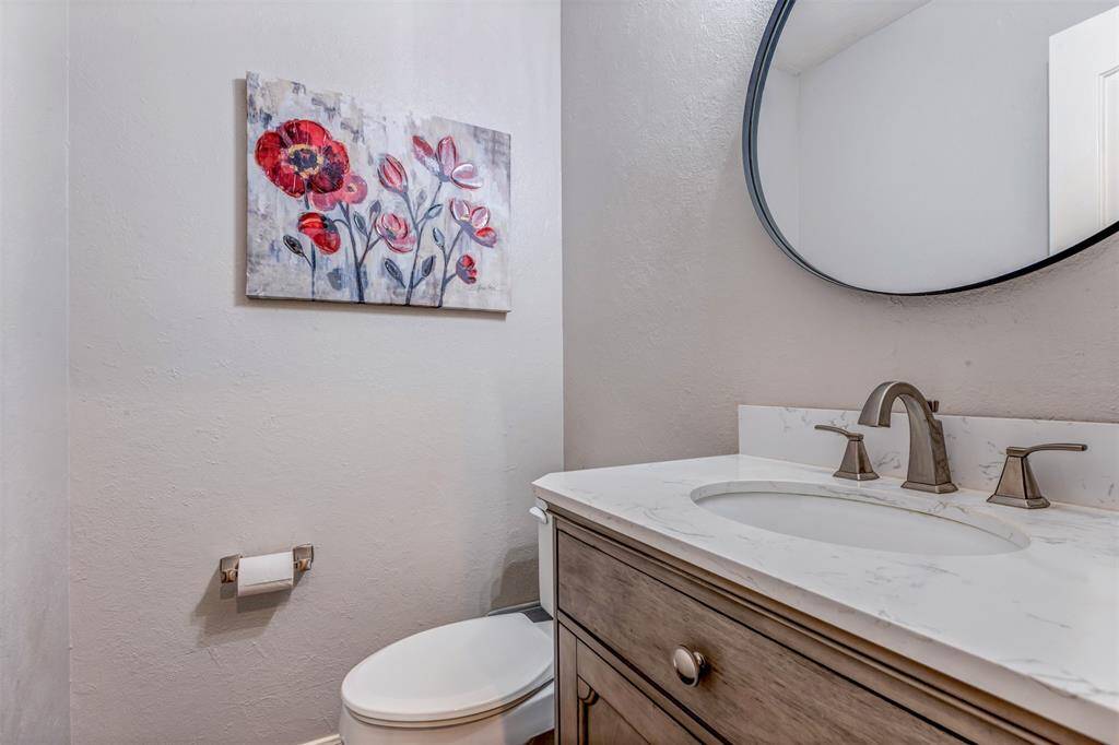Updated downstairs half bath.