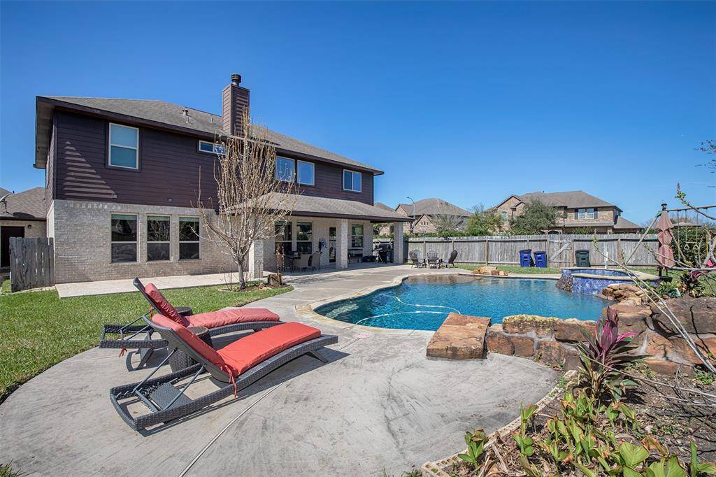The pool has a wonderful sunning area.