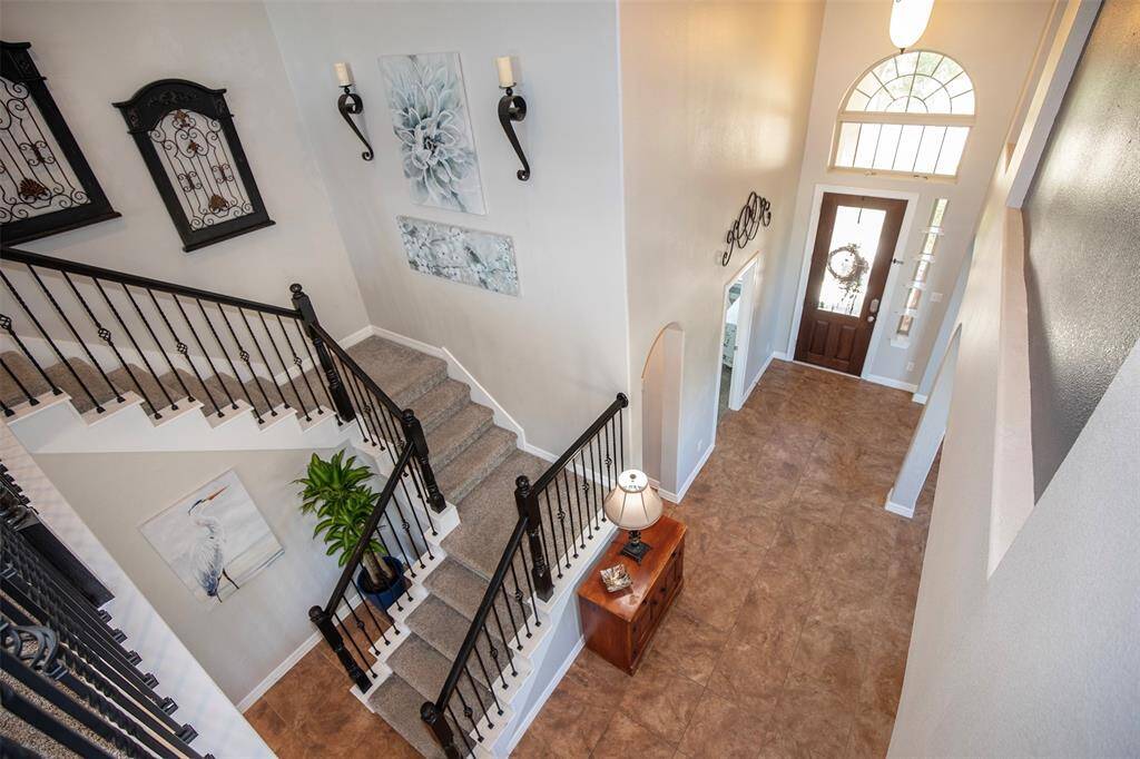 A lovely aerial view of the entryway.