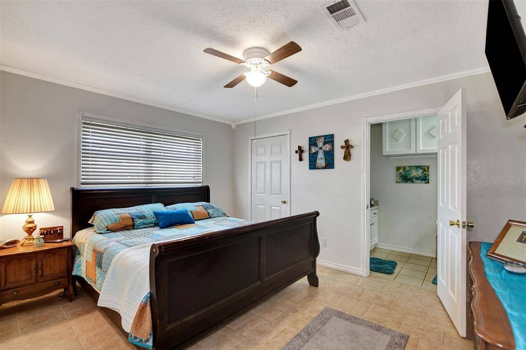 Master bedroom with walk-in closet