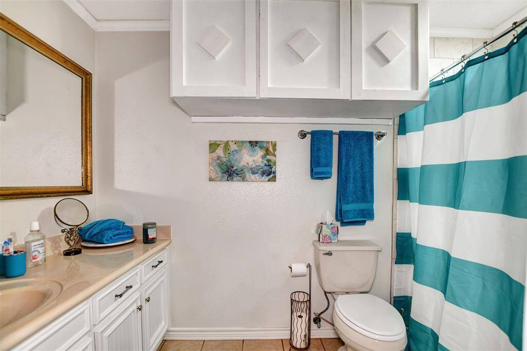 Master bath with lots of cabinets for storage