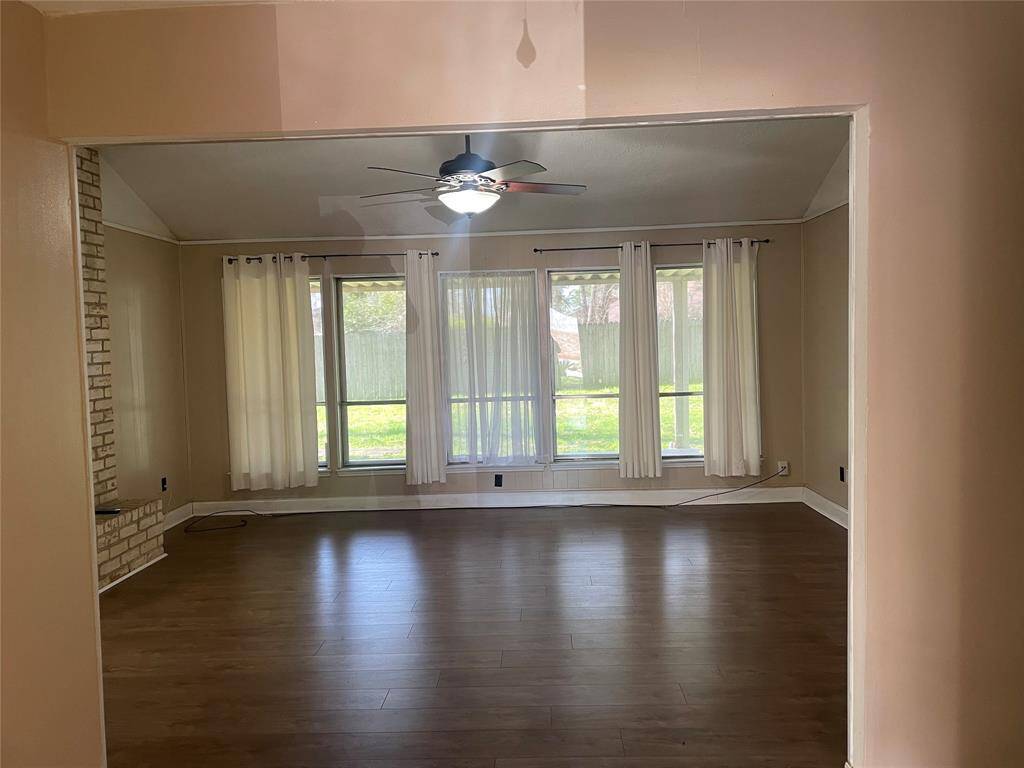 Bonus room is behind the fireplace
