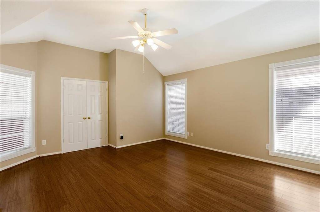 Primary suite is nicely sized and can accommodate large furniture.