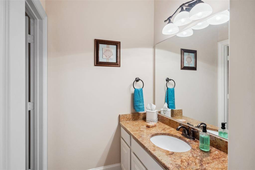 One of two sinks in upstairs bathroom.