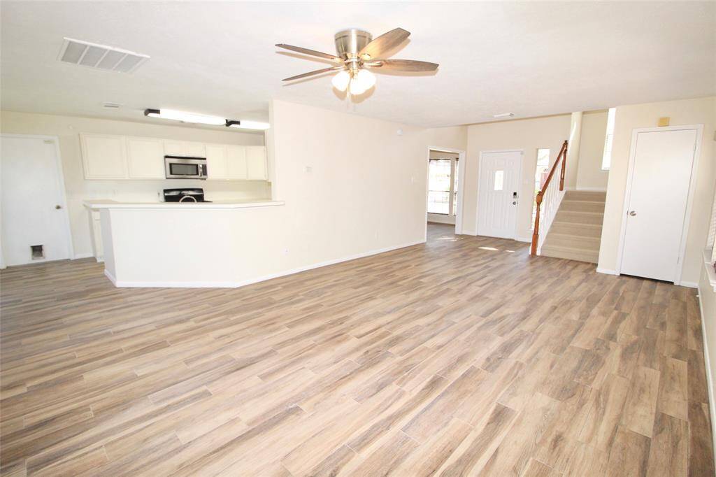 Kitchen opens up to the dining area