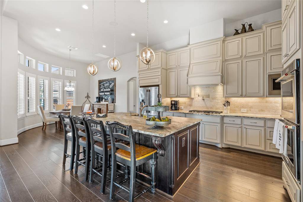2 story cabinets, 5 burner gas cooktop