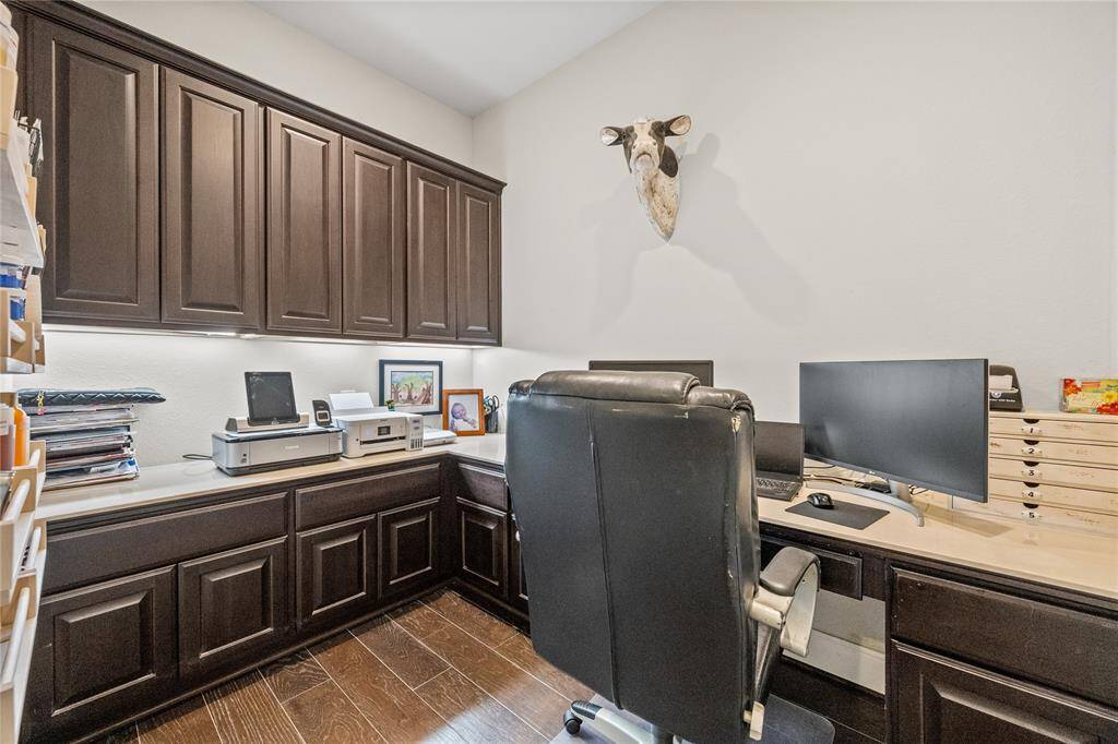 Planning desk & storage downstairs!