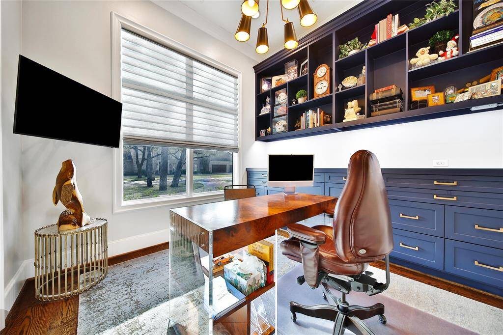 Home office is perfectly situated at the front of the home.