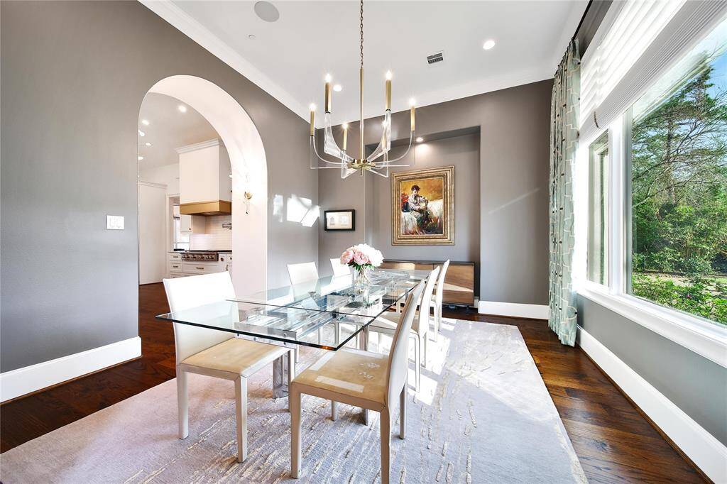 Light and bright formal dining room.