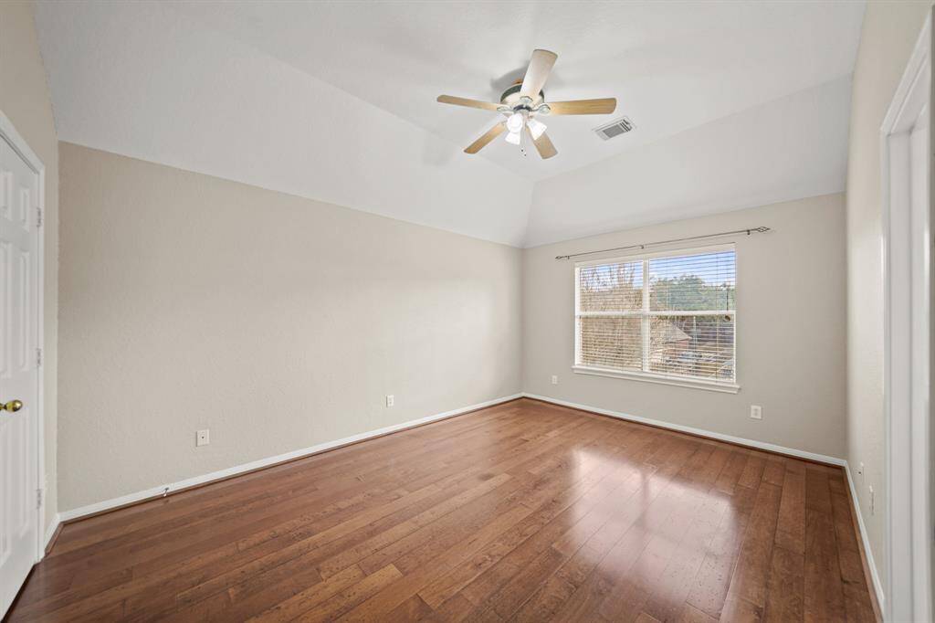 All of the upstairs bedrooms have hardwood flooring and generous closets.