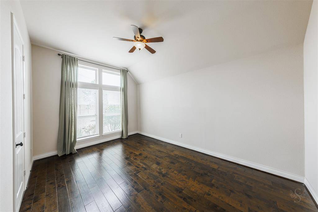 The 3 secondary bedrooms provide the space you'll want for a large bed and any additional furnishings needed including student desks and bookcases. Featuring gorgeous wood flooring, high angled ceiling and windows with custom blinds.
