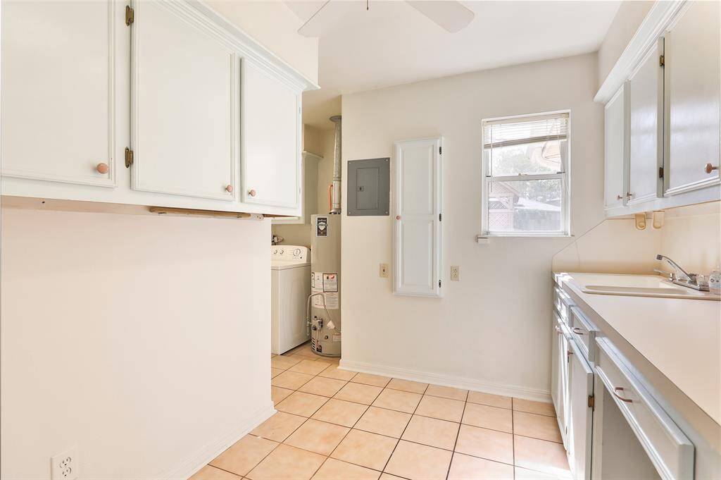 Utility room also features room for a chest freezer, separate sink and a built in ironing board