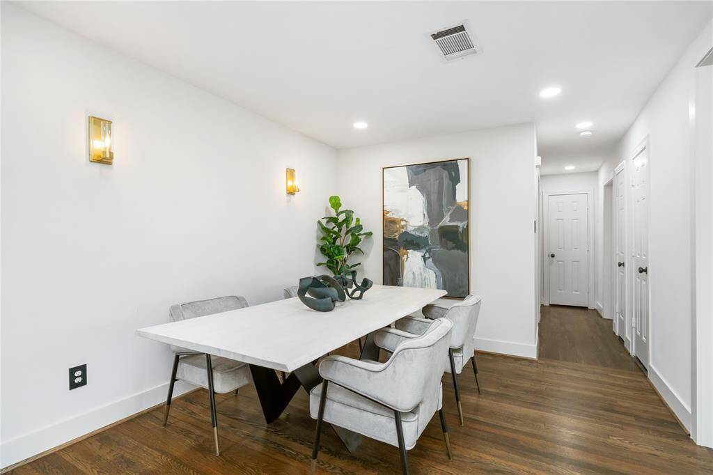 Dining room is open to the kitchen and living room
