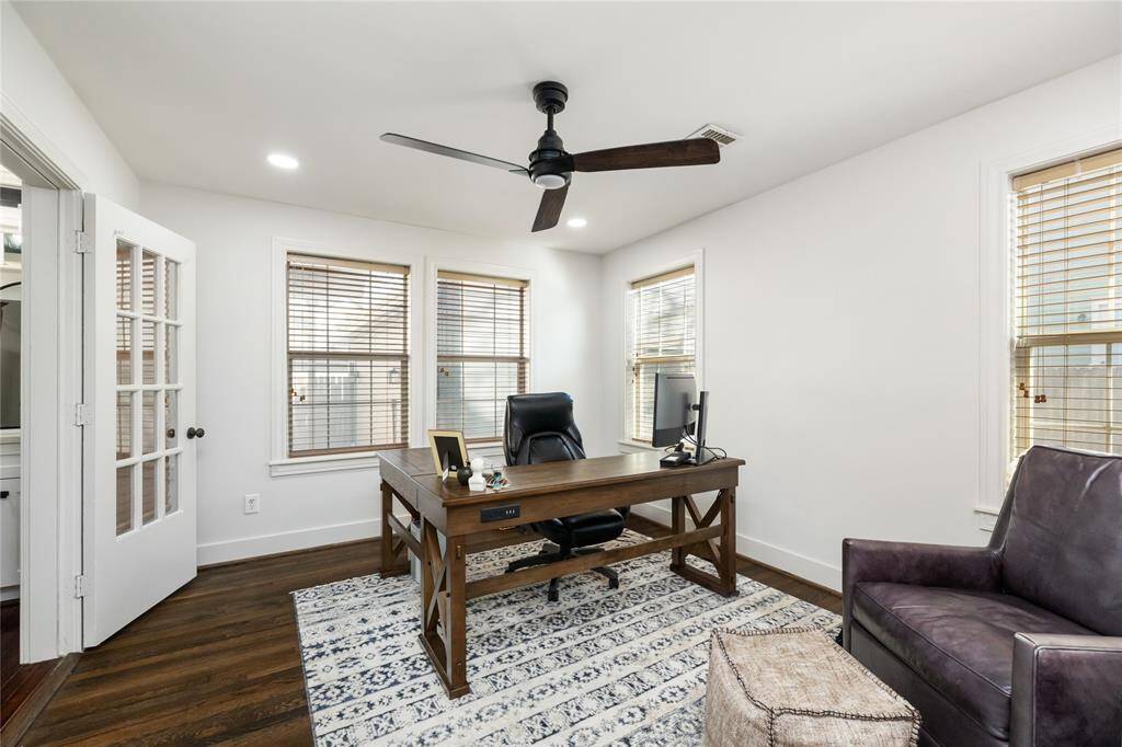Bedroom downstairs is currently being used as an office is connected to the bathroom