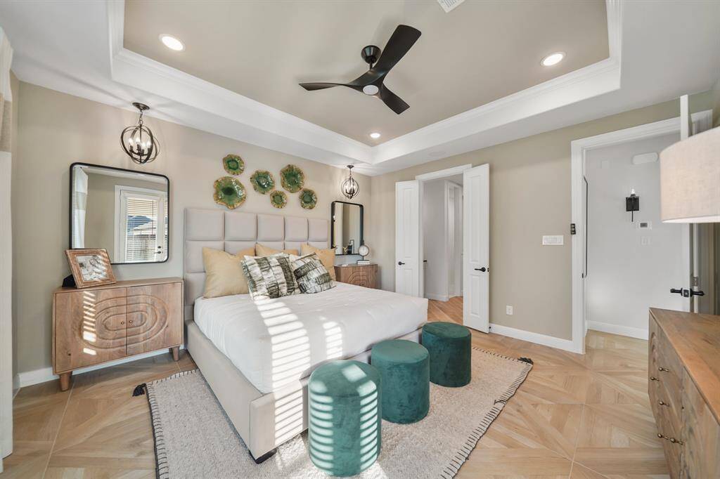 Bright and airy primary suite.