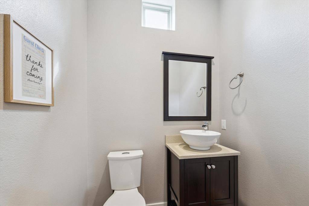 Conveniently located guest bathroom near the living areas.