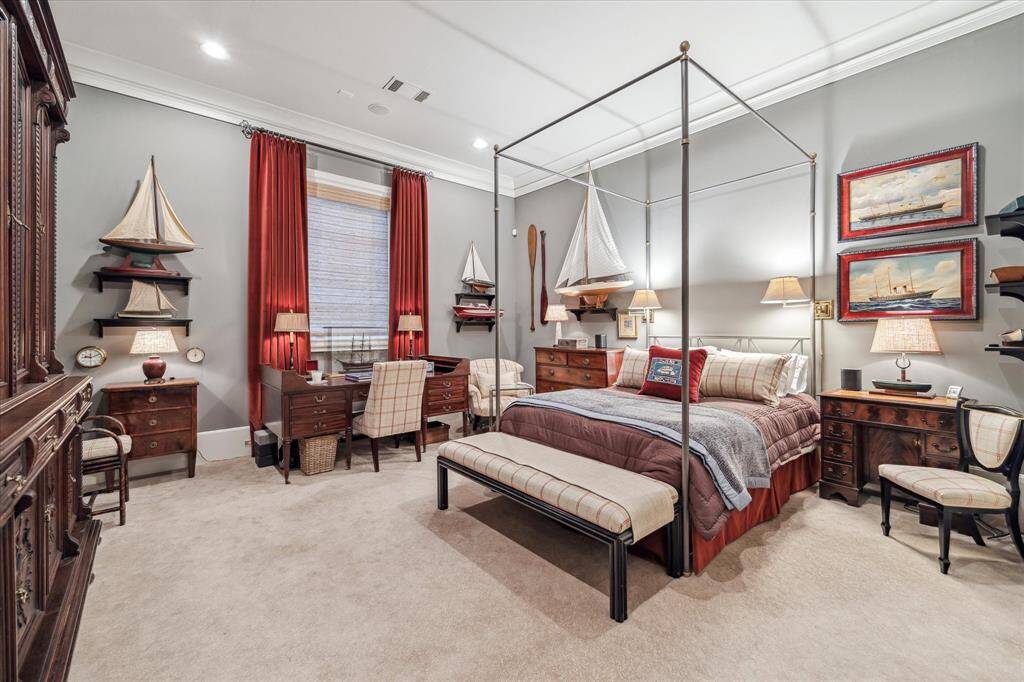 Large secondary bedroom down with private bath.