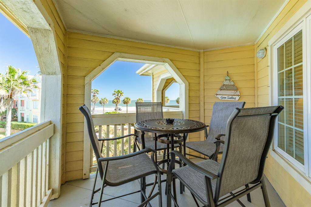 Great place to take a seat and enjoy conversations with family and friends while taking in the scenery on your private balcony.