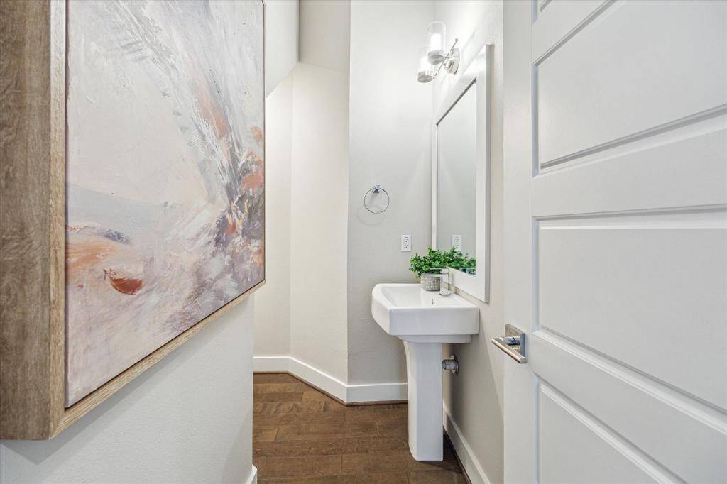 First floor powder room.