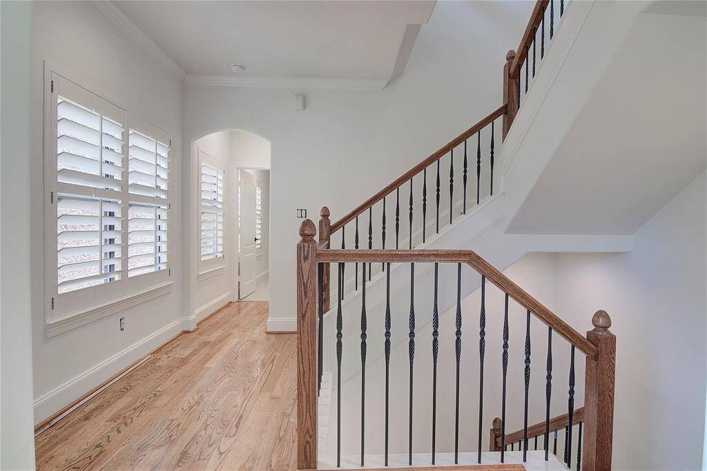 Exquisite hardwood floors elevate the feel fo this home.