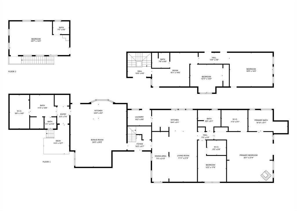 Floor Plan 1st and 2nd floor and Loft/Offce
