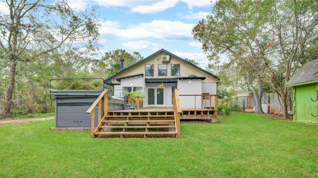 Back of Main house with swim spa exterior Virtual Stage color of home