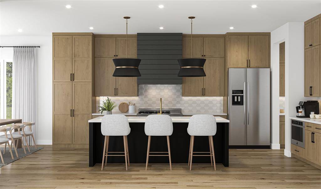 Representative rendering of the kitchen at 1249 Lamonte