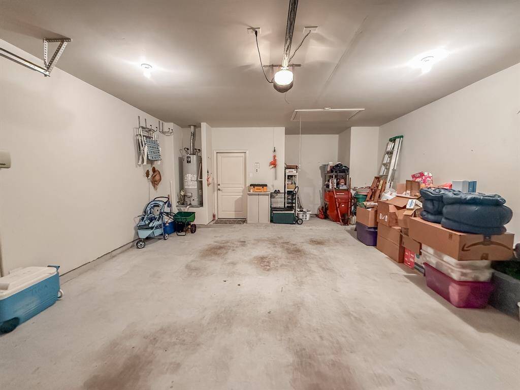 The garage has 4 feet of additional length and still has a storage area.