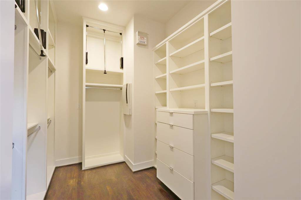 One of the two expansive and luxurious closets.