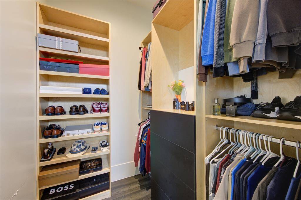 UPGARDED CLOSET WITH CUSTOM BUILT-INS