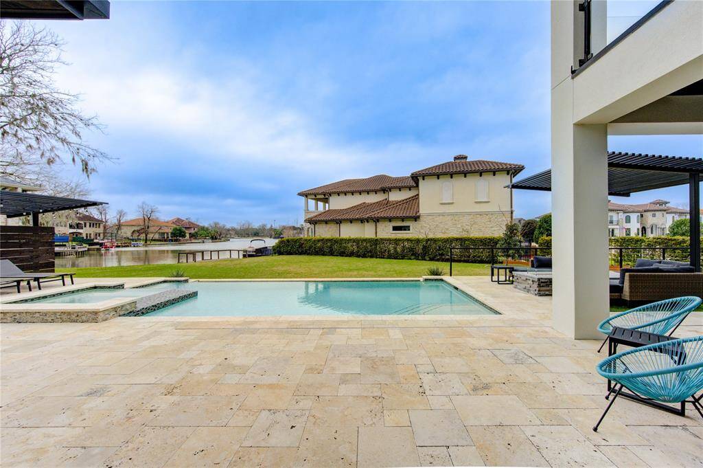 UPGRADED BACKYARD WITH POOL, SPA, PERGOLAS, BBQ GRILL AREA, SITTING AREA WITH FIREPIT