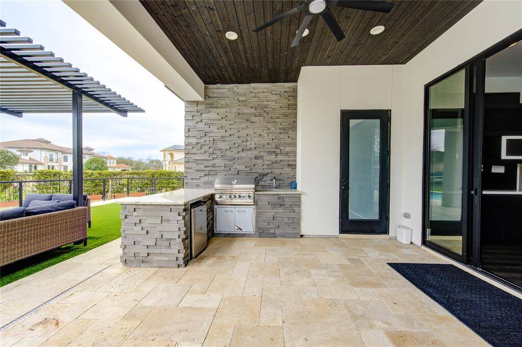 UPGRADED BACKYARD WITH POOL, SPA, PERGOLAS, BBQ GRILL AREA, SITTING AREA WITH FIREPIT