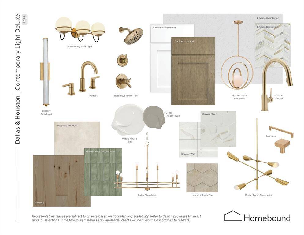 Current design scheme selections for this home