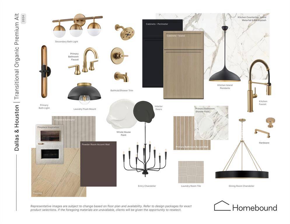 Available personalization options for this home - “Transitional Organic Alt” scheme