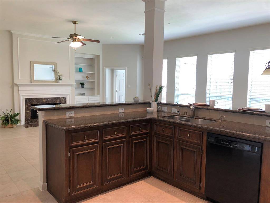 It flows nicely with the family area and enjoying the backyard view!