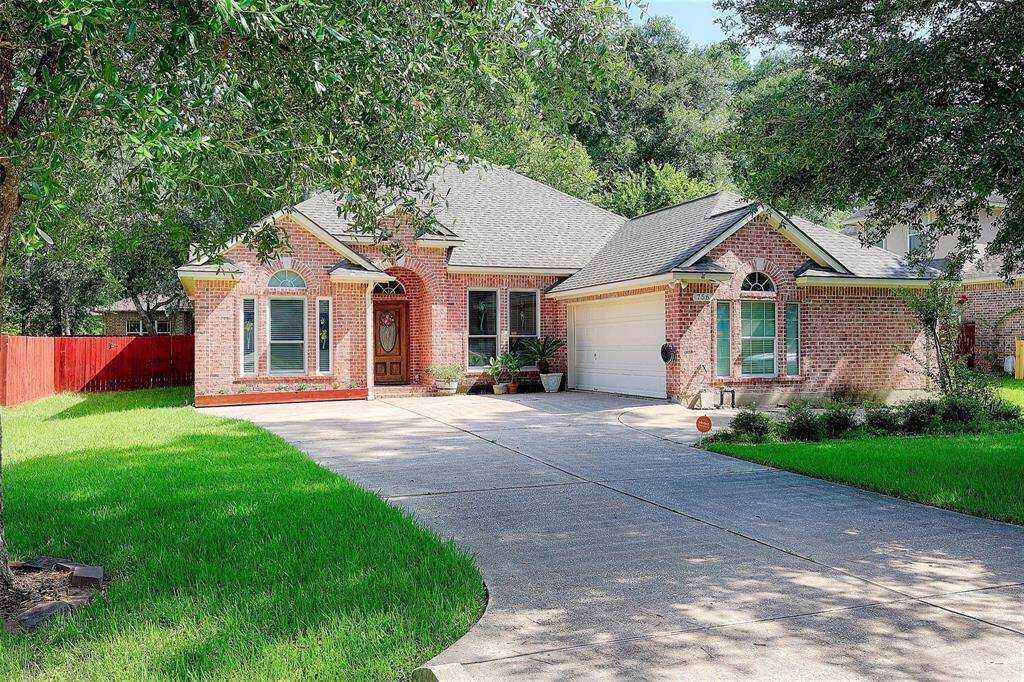 Shaded double driveway.