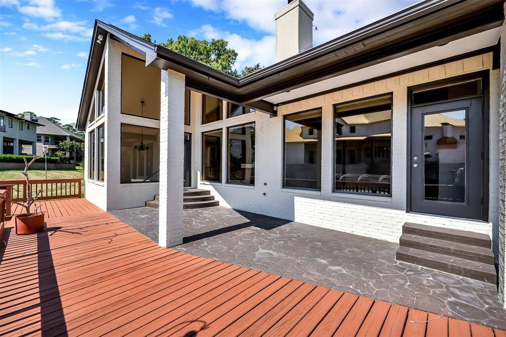 Lots of space to enjoy the outdoors. The home across is finished and has a nice waterfall with a soothing sound while relaxing on your back porch.