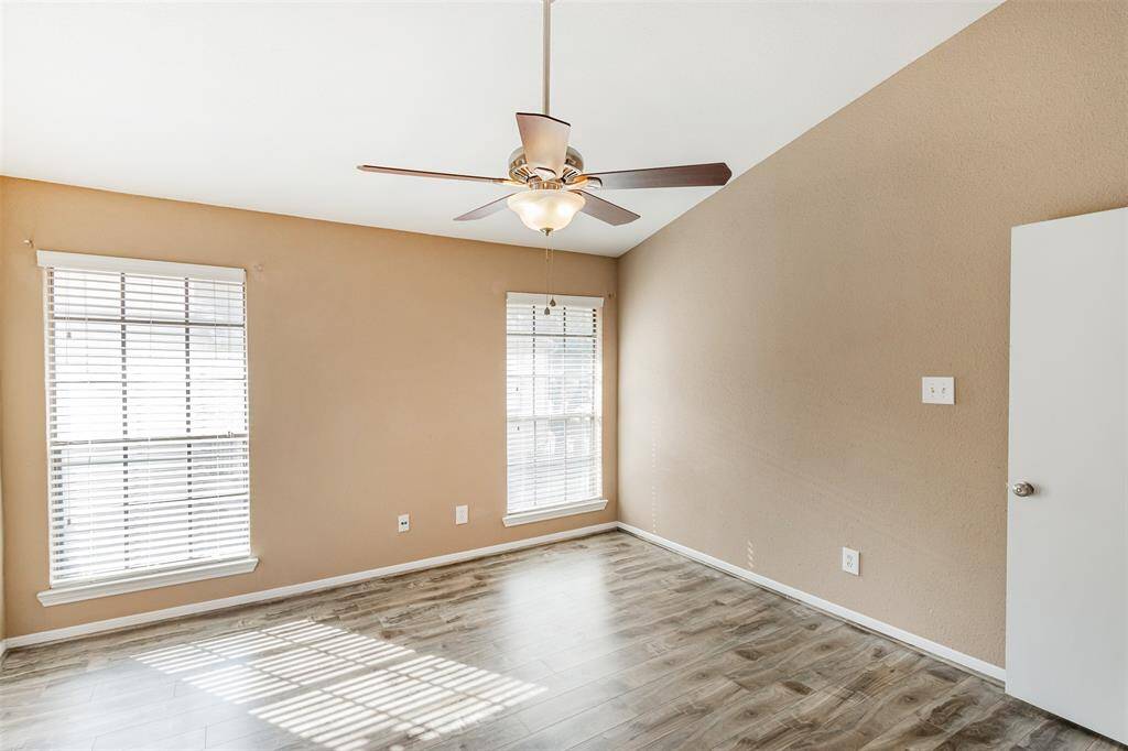Secondary Bedroom with Ceiling fans and no Carpet!