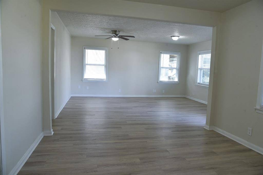 Open concept family and dining room.