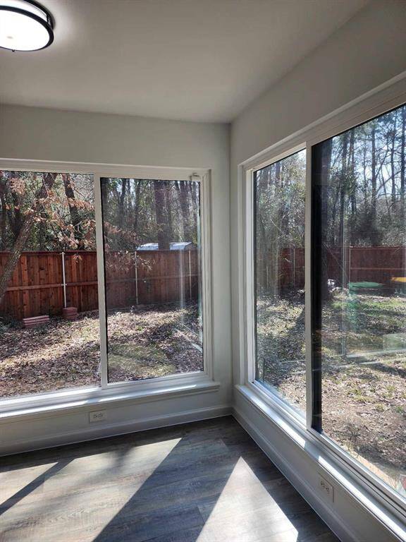 Gorgeous view from the dining area overlooking backyard