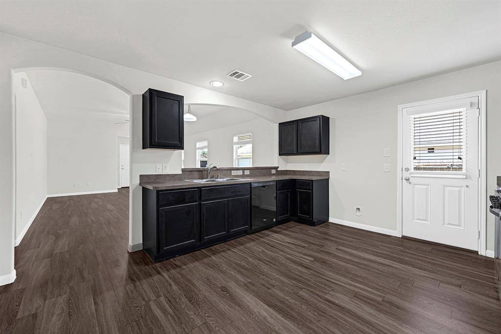 Kitchen with gas range