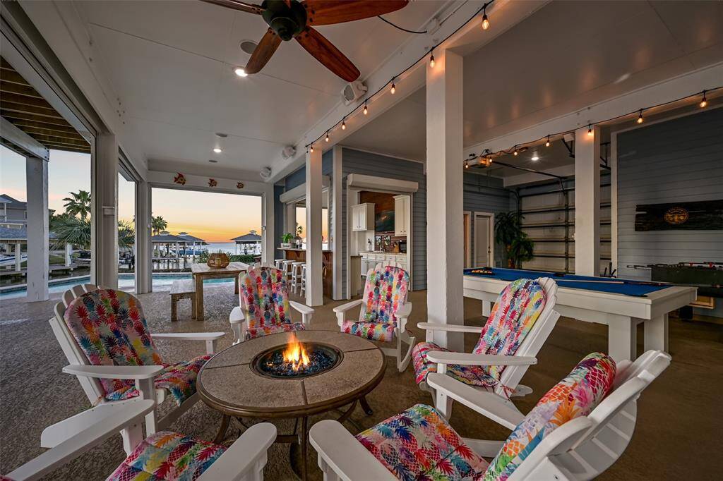 Warm up by the firepit on those cool nights