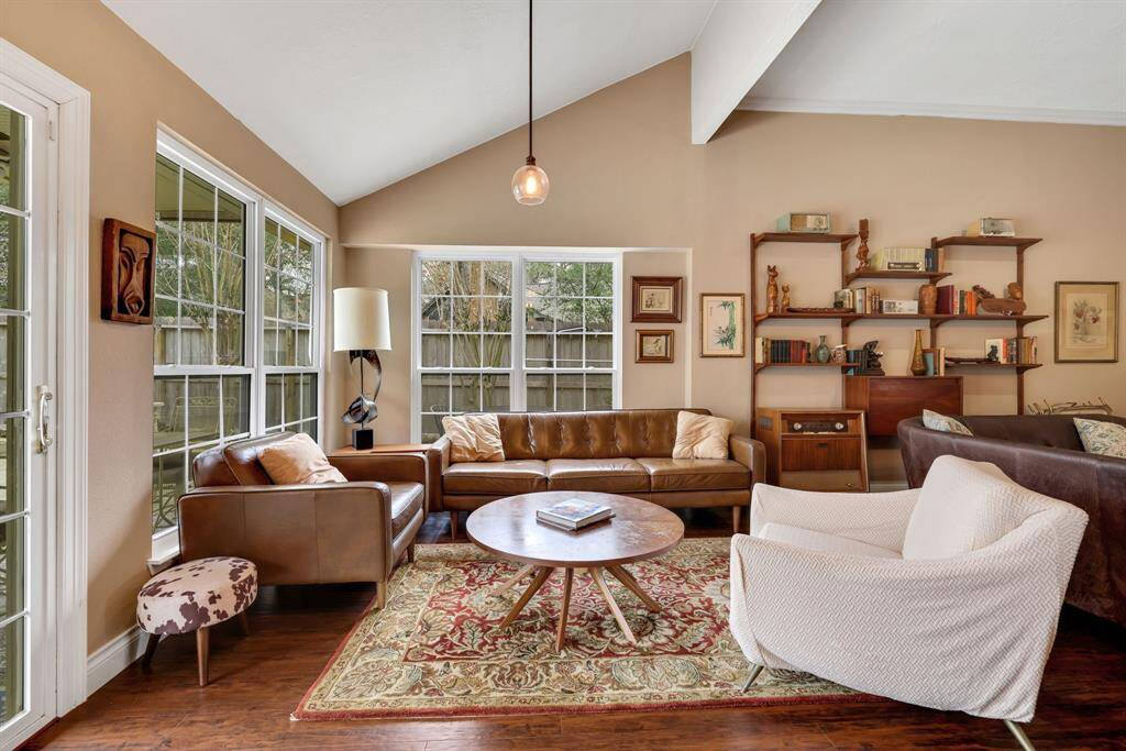Living room opens to the back yard oasis