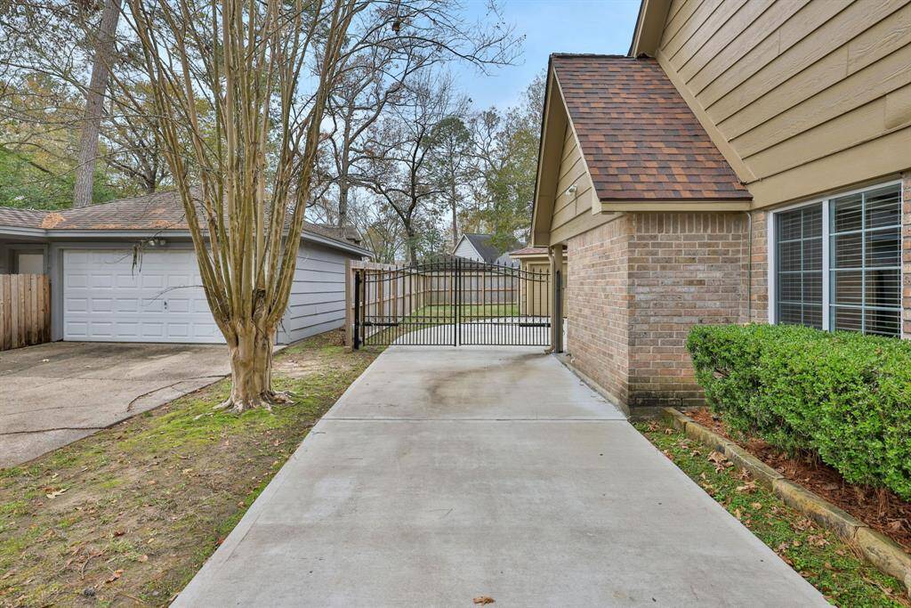 new concrete driveway with gate