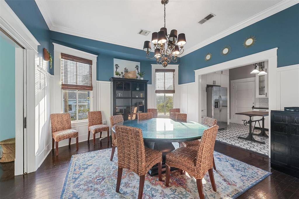 The kitchen opens up to the formal dining room which allows for plenty of family and friends to gather
