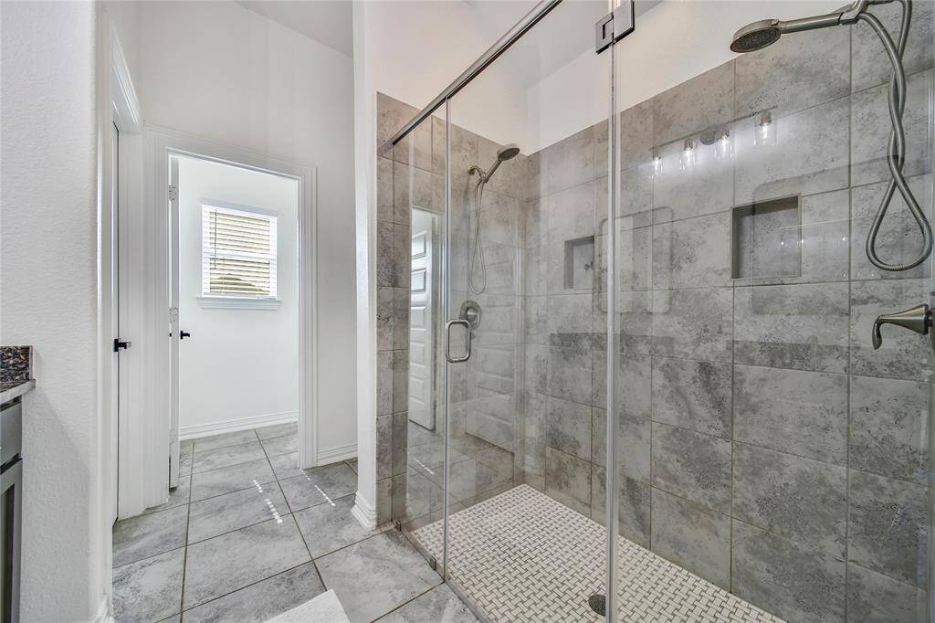 Primary bathroom with large walk in shower