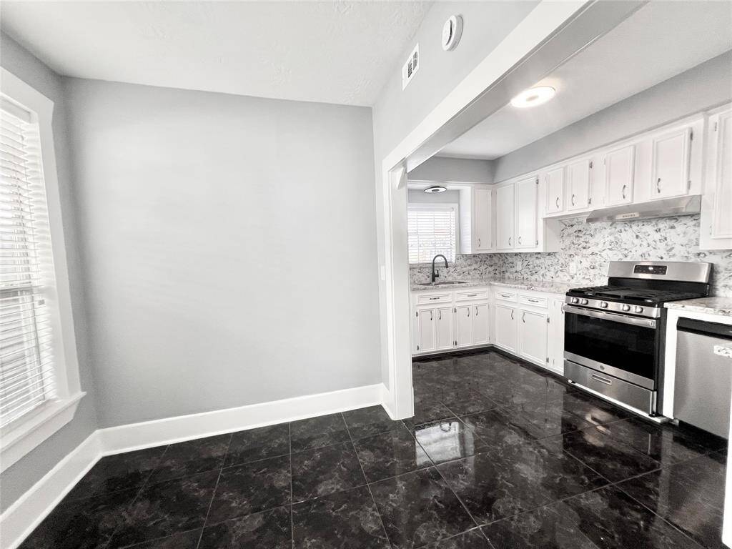 Kitchen and eating area